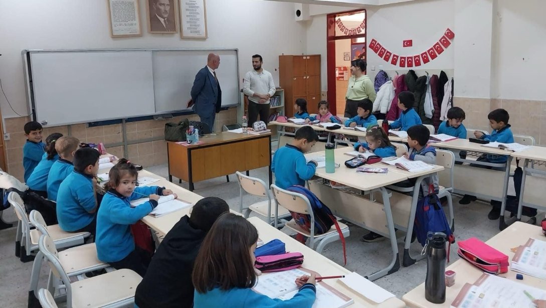 İlçe Milli Eğitim Müdürü Osman Arıkoğlu, Mersinbeleni İlkokulu'nu ziyaret etti.